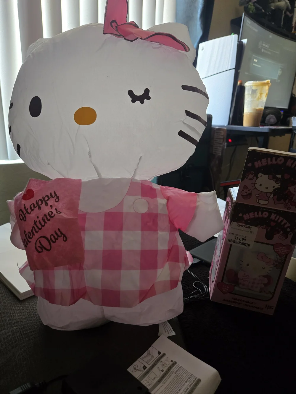 Hello Kitty Pink Inflatable Valentine Plush - Sanrio